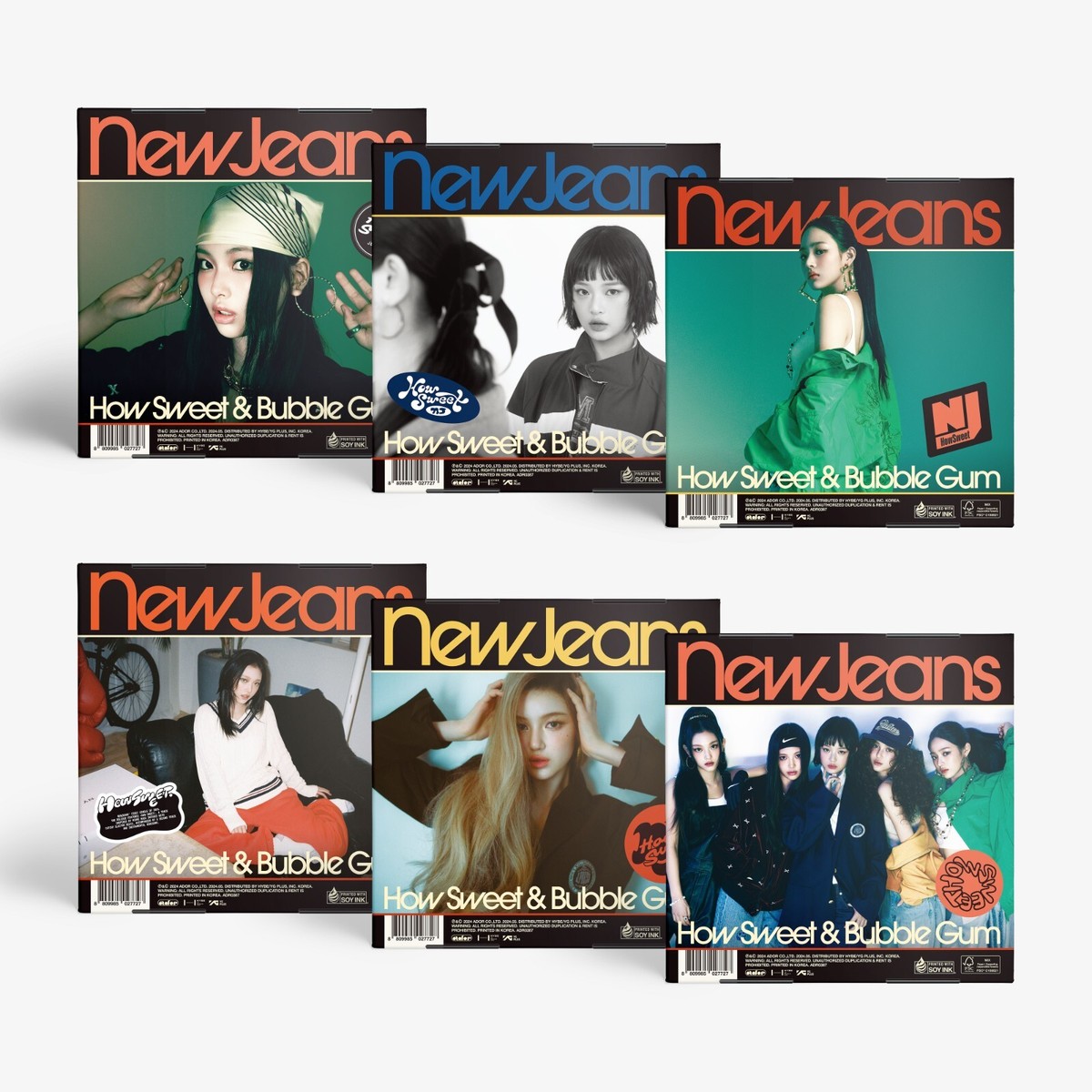 NewJeans - Double Single How Sweet Standard 6 versions SET 6CD+