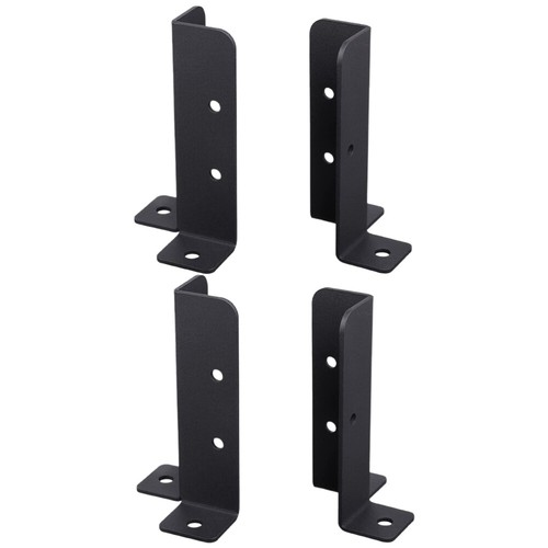 4 Pcs Wooden Mailbox Post Repair Fence Anchor Bracket Railing - Picture 6 of 12