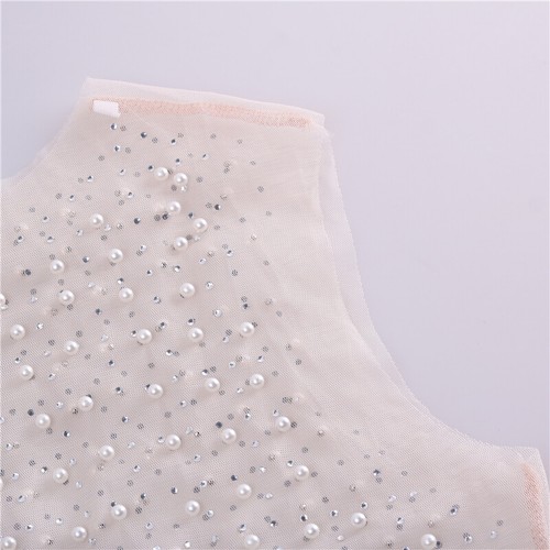 Lady Mesh Sleeveless Tank Tops Vests Camisole Beaded Rhinestone See Through Sexy - Picture 12 of 15