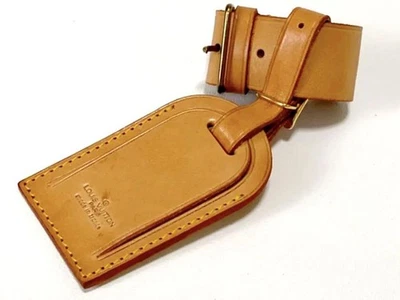 Étiquette Nom En Cuir Louis Vuitton Pour Bagage De Voyage Unisexe - Photo 1/4