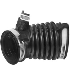 Engine Air Intake Hose Tube with Clamps, Flow Duct Black