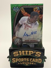 Aiden Sherrell Prospects Autographs Green Shimmer Refractor #3