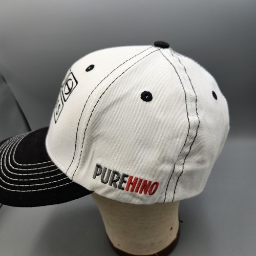 Hino Trucks White Black Embroidered Flex Fit Hino Trucker Cap Hat Truck Sz L/XL - Picture 2 of 9