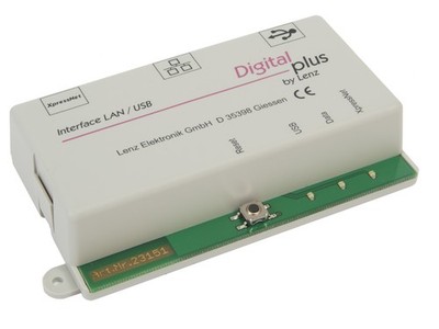 LENZ 23151 Interface USB Ethernet zum Anschluss an PC und/oder Router