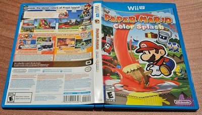 1x AUTHENTIC Paper Mario: Color Splash - Nintendo Wii U - TESTED&WORKING - CIB