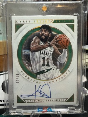 KYRIE IRVING 2018-19 National Treasures Peerless Signatures Auto Gold /10 MINT