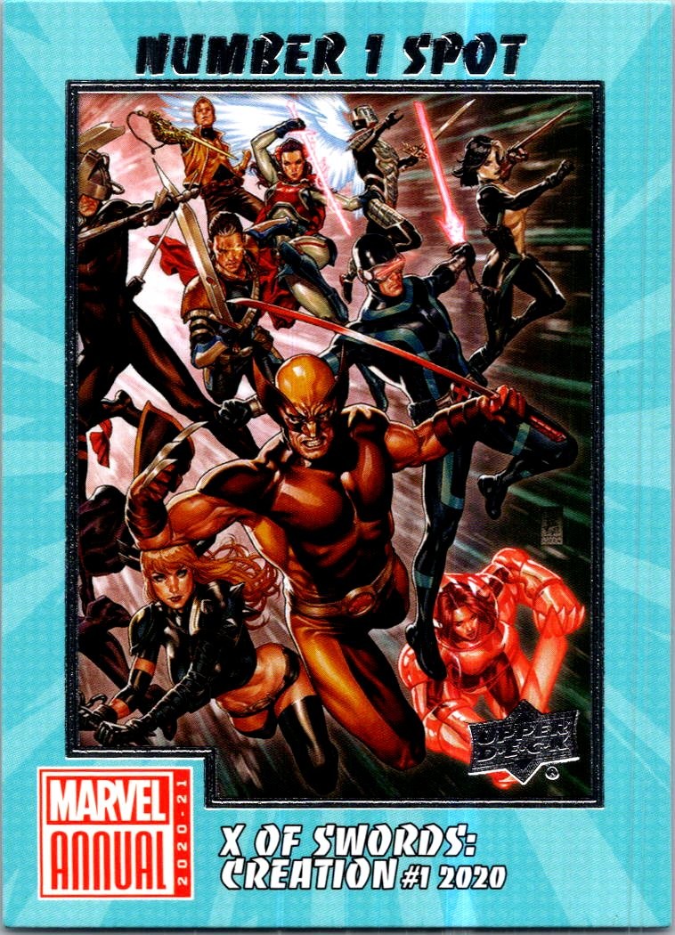 X of Swords: Creation #1 #N1S-25 Marvel 2020 Upper Deck Annual Number 1 Spot trading card — raw and PSA graded price guide