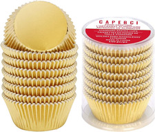 Standard Cupcake Liners Gold Foil Muffin Baking Cups 150-Pack - Premium Greasepr