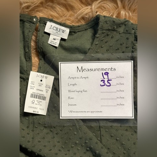 J Crew Clip-Dot Mini Dress in Fatigue Green NWT M - Picture 7 of 7
