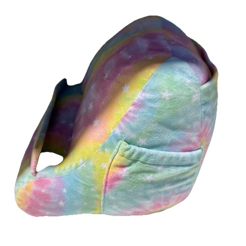 Rainbow Tie Dye Star Aesthetic Tablet Pillow Stand w Pockets Storage - 第 3/12 張圖片