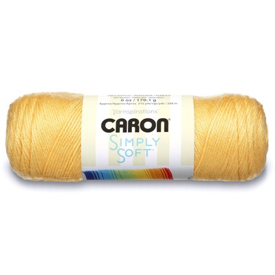 Caron Simply Soft Yarn 6 oz Baby Sunshine Versatile Acrylic for Knitting and ...