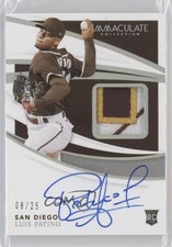 2021 Panini Immaculate Material Holo Silver 8/25 Luis Patino #IMA-LP Auto 0q0m