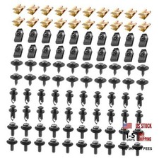 100 PCS Car Body Fender Bumper Splash Guard Fixing Clip, Fender U Clips