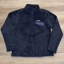 Patagonia Sweater Womens S 1/4 Re-Tool Snap-T Polartec Fleece Pullover Navy