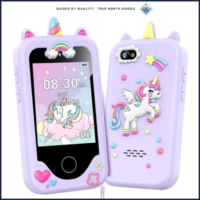 Light Purple Kids Smart Phone with Touchscreen, Music Player & Learning Features