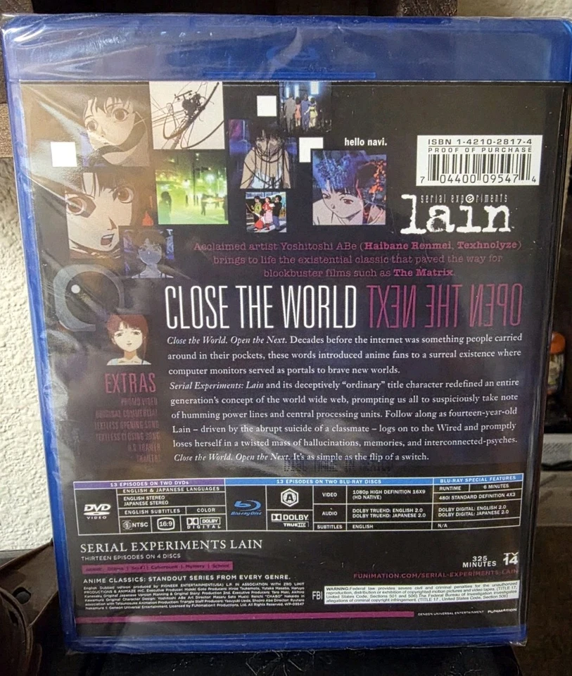 Serial Experiments Lain - Complete Series - Classic (Blu-ray/DVD Combo) NEW - Image 2 of 2