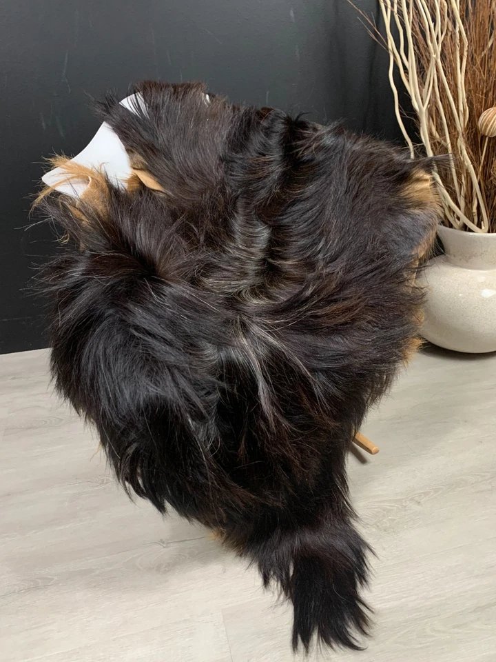 Alfombra de piel de cabra natural, alfombra de piel de cabra real, decoración de piel de cabra de cuero genuino Foto 2 de 4