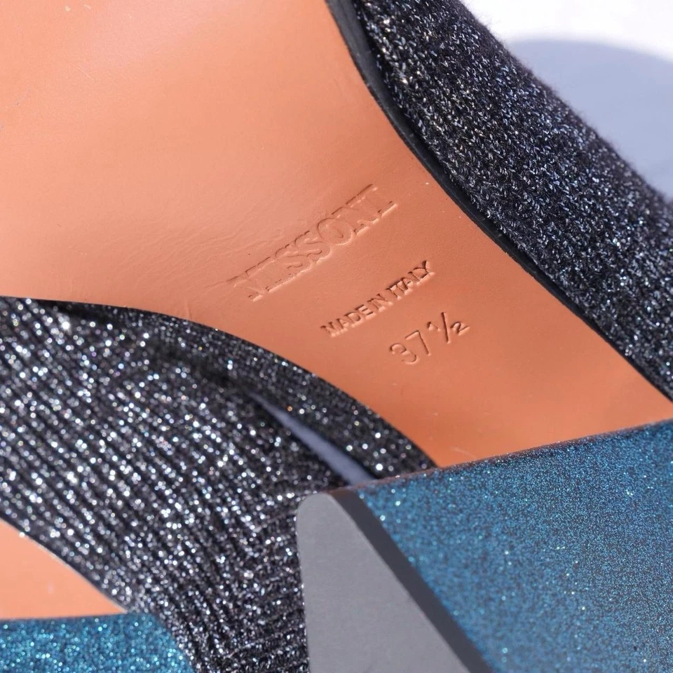 Botas Missoni de punto brillante sobre la rodilla punta abierta Foto 4 de 4