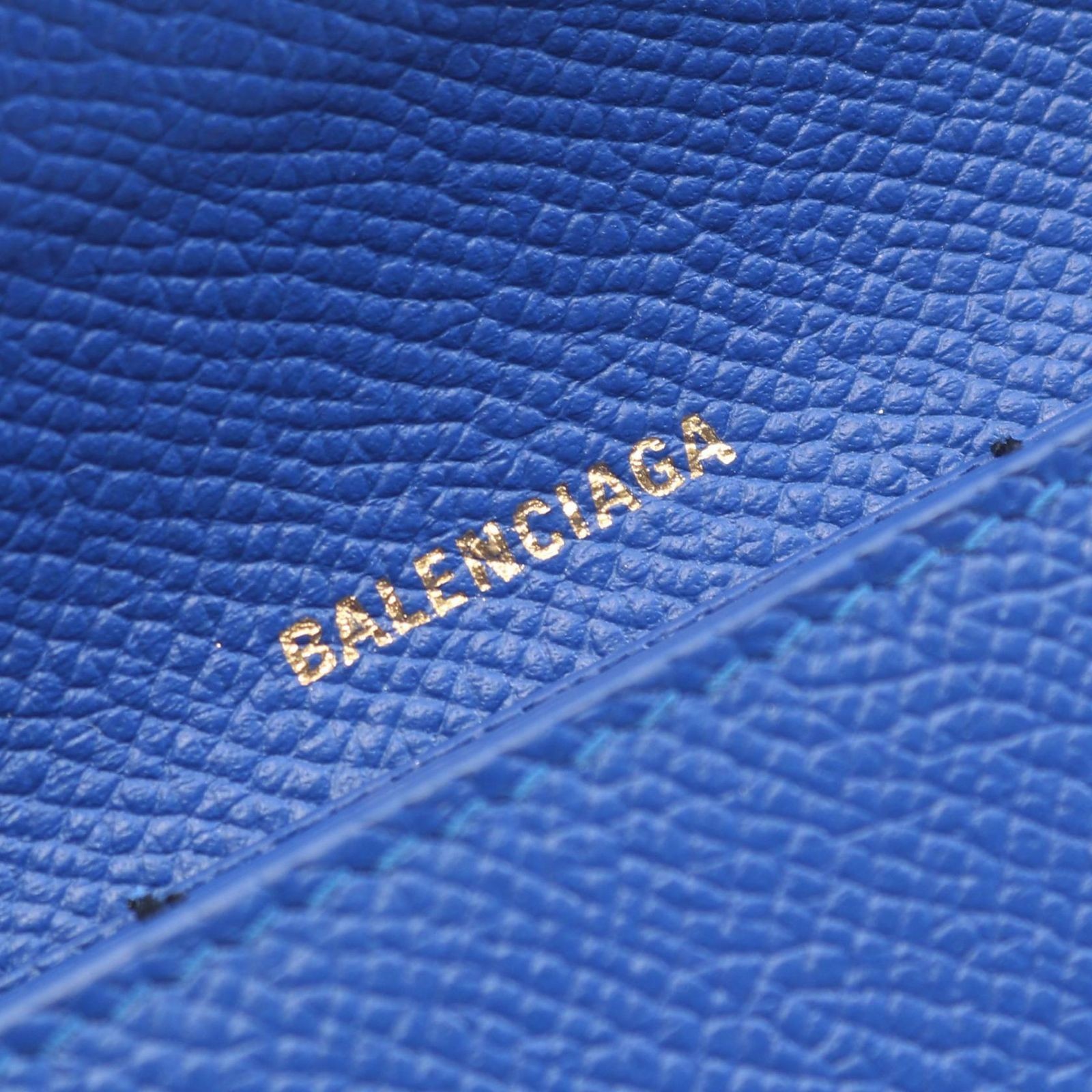 Balenciaga VILLE Accordion Card Holder Blue Leather Card Case thumbnail 4