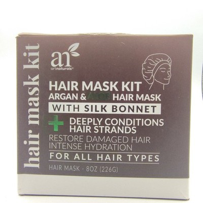 Hair Mask Kit Argan & Aloe With Silk Bonnet