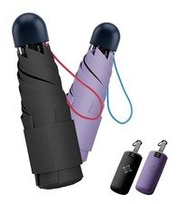 Mini Umbrella for Travel Compact - UPF 100 UV Sun Umbrella for Purse Backpac...
