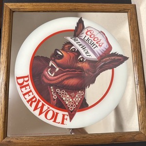COORS Light Beer Wolf Sign | eBay
