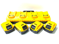 Lot of 4 FOR DEWALT 20V 12.0 AH Lithium-Ion Batteries W/ Quad Charger