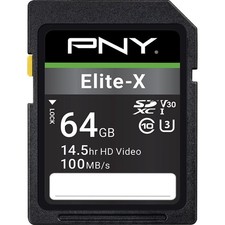 PNY Technologies Elite-X 64GB Class 10 UHS-I SDXC Flash Memory Card