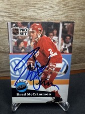 1991 Pro Set Brad McCrimmon #609 - Detroit Red Wings In-Person ON-CARD AUTO