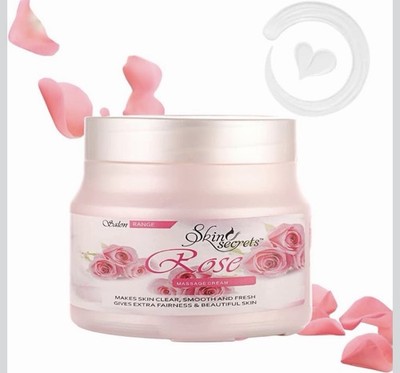 Skin Secrets Rose Massagecreme 500g | Ätherisches Rosenöl | Parabenfrei Vegan