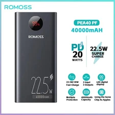 ROMOSS PD 65W Power Bank 40000mAh External Battery Fast Charge