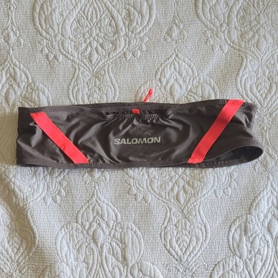Salomon Pulse Belt XL Gray/Red Running Belt Zip Pocket Reflective