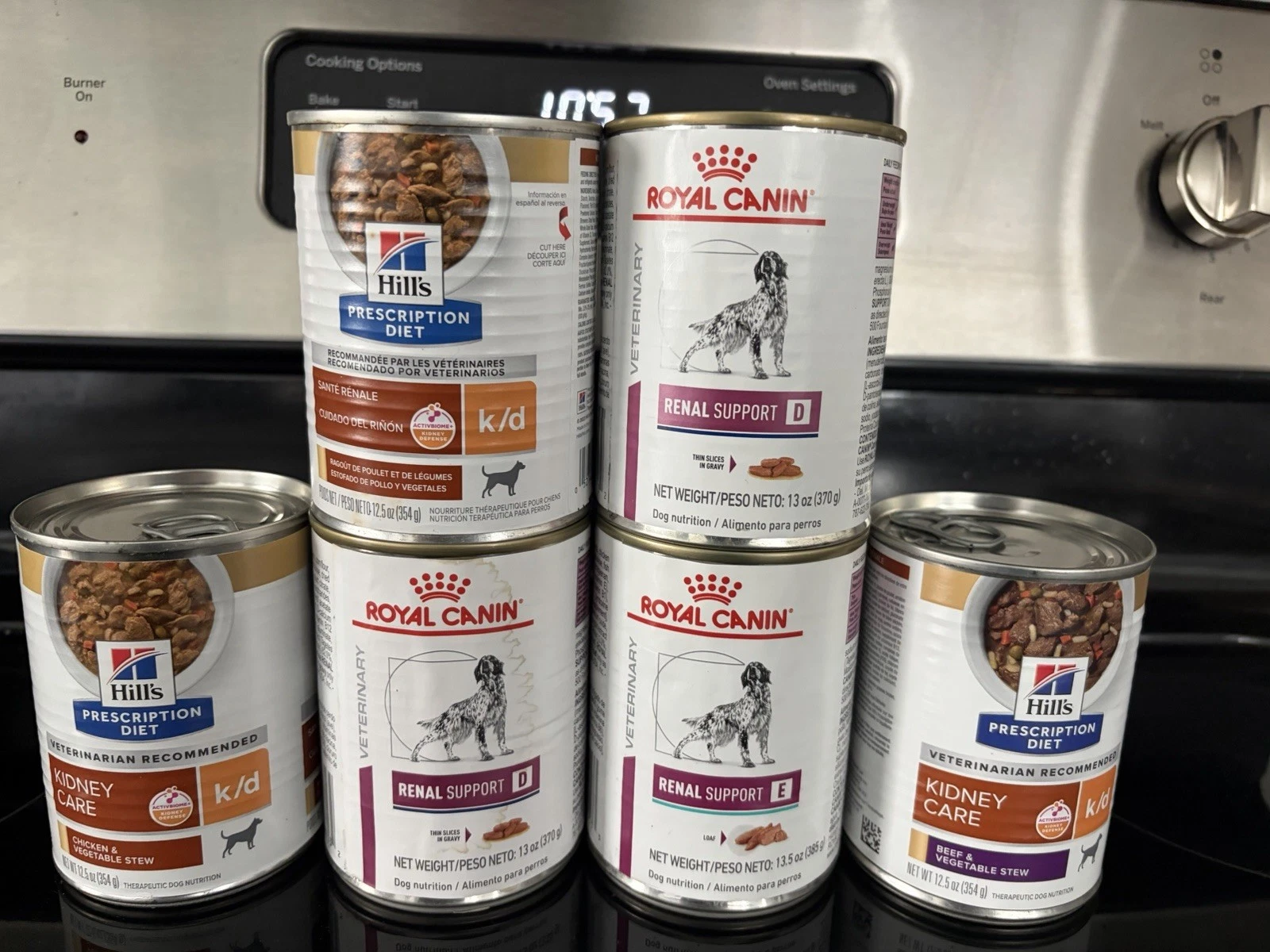 Hill Science Diet Kidney Care and Royal Canine Dog Food Cans NEW