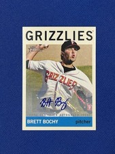Brett Bochy Fresno Grizzlies 2013 Topps Heritage Autograph #ROA-BBO auto D