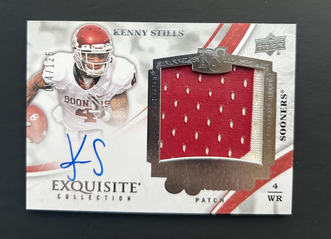 Kenny Stills Upper Deck Exquisite Collection #142 Autograph Patch