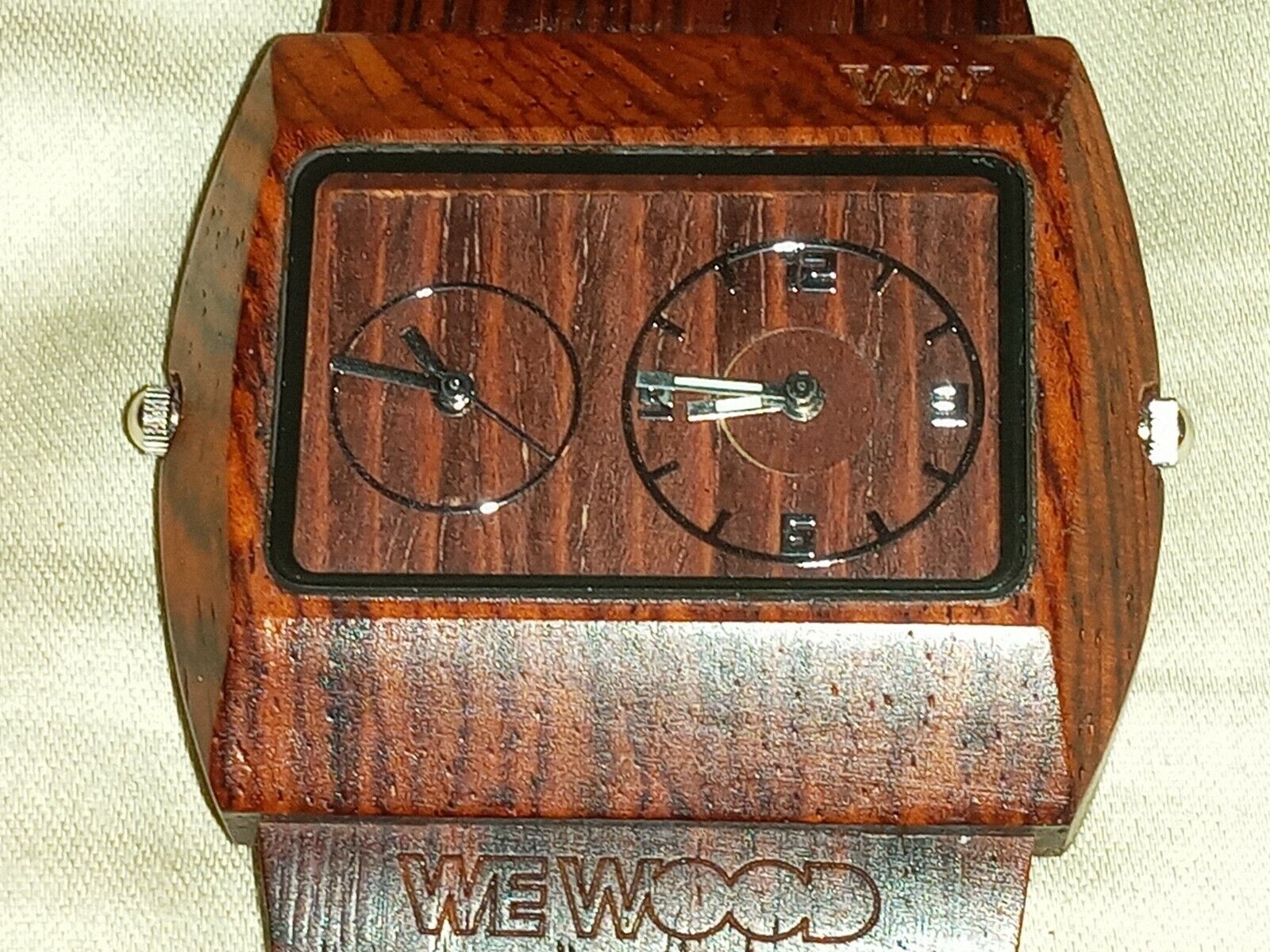 WEWOOD Watch Wood / Wooden JUPITER RS BLACK Dual Time A11 Men's (334)