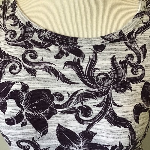 Lularoe LLR Carly meliert grau dunkel lila Blumen Hi-Low Swing Kleid - XS XSmall - Bild 3 von 7
