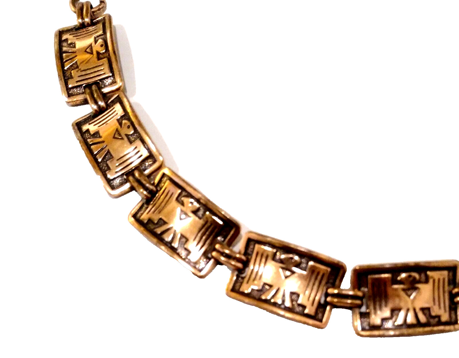 Vintage Copper Thunderbird Eagle Southwestern Tri… - image 3