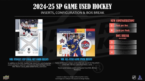 2024/25 Upper Deck SP Game Used Hockey Hobby Box - Picture 6 of 7