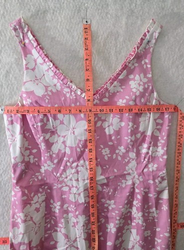 Rosa Stretch Blumen - Jones New York Signature Kleid - Größe 10 - V-Ausschnitt ärmellos - Bild 4 von 11