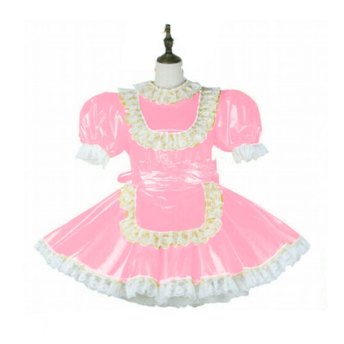 Sissy maid pvc dress lockable Uniform cosplay costume Tailor-made Sexy Cute Maid - Picture 1 of 16