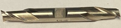 3/8'' HSS DOUBLE END 2 FLUTE END MILL, 5/8'' FLUTE LENGTH, 3-1/8'' OAL, NEW
