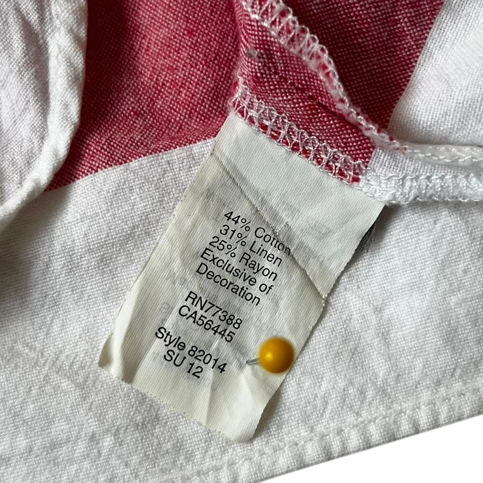 Camisa Broadway & Broome a rayas rojas y blancas para mujer talla pequeña | 62-61 Foto 4 de 4