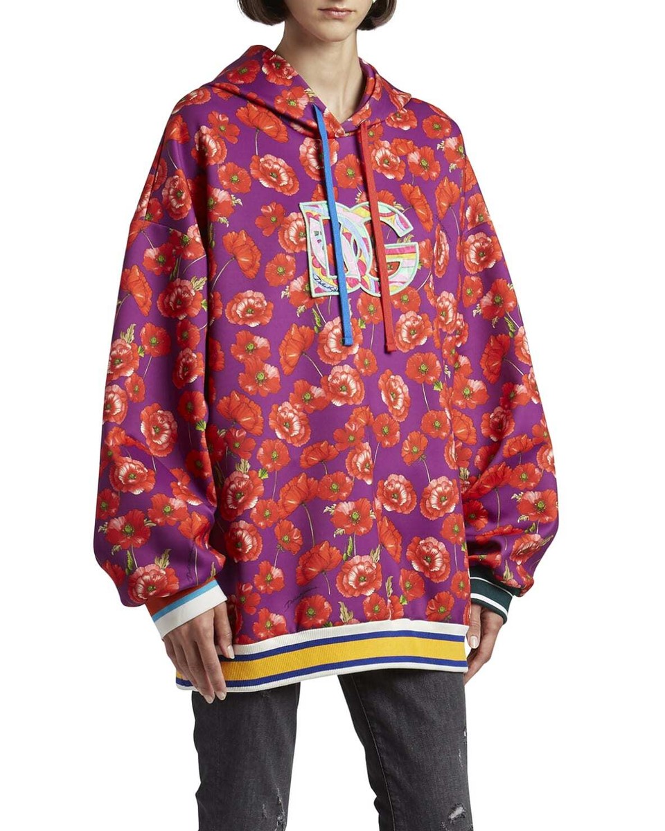 【送料&関税込】Dolce & Gabbana Print Hoodie Dolce & Gabbana logo-print Cotton Hoodie | Green | FARFETCH