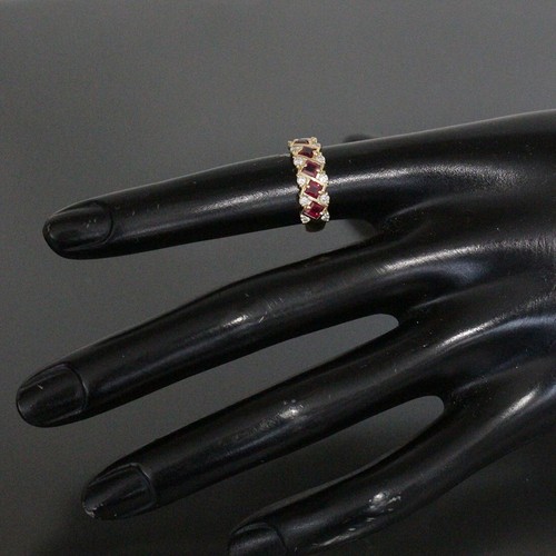 MIKIMOTO Diamond 0.3ct Ruby 0.85ct Ring US4.25 K18YG 3.8g Newly Polished 6125A - Picture 6 of 7