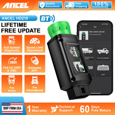 Bluetooth Heavy Duty Truck Diagnostic Scanner Idle Speed Limit Adjustment Tool