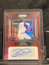 Rayne Doncon 2024 Prizm Sensational Signatures Red Auto #39/99 - Dodgers