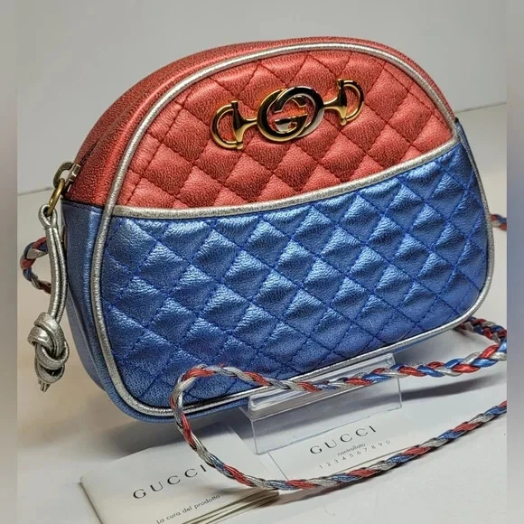Gucci Zumi Nappa Trapuntata Mini Dome Quilted Crossbody Bag