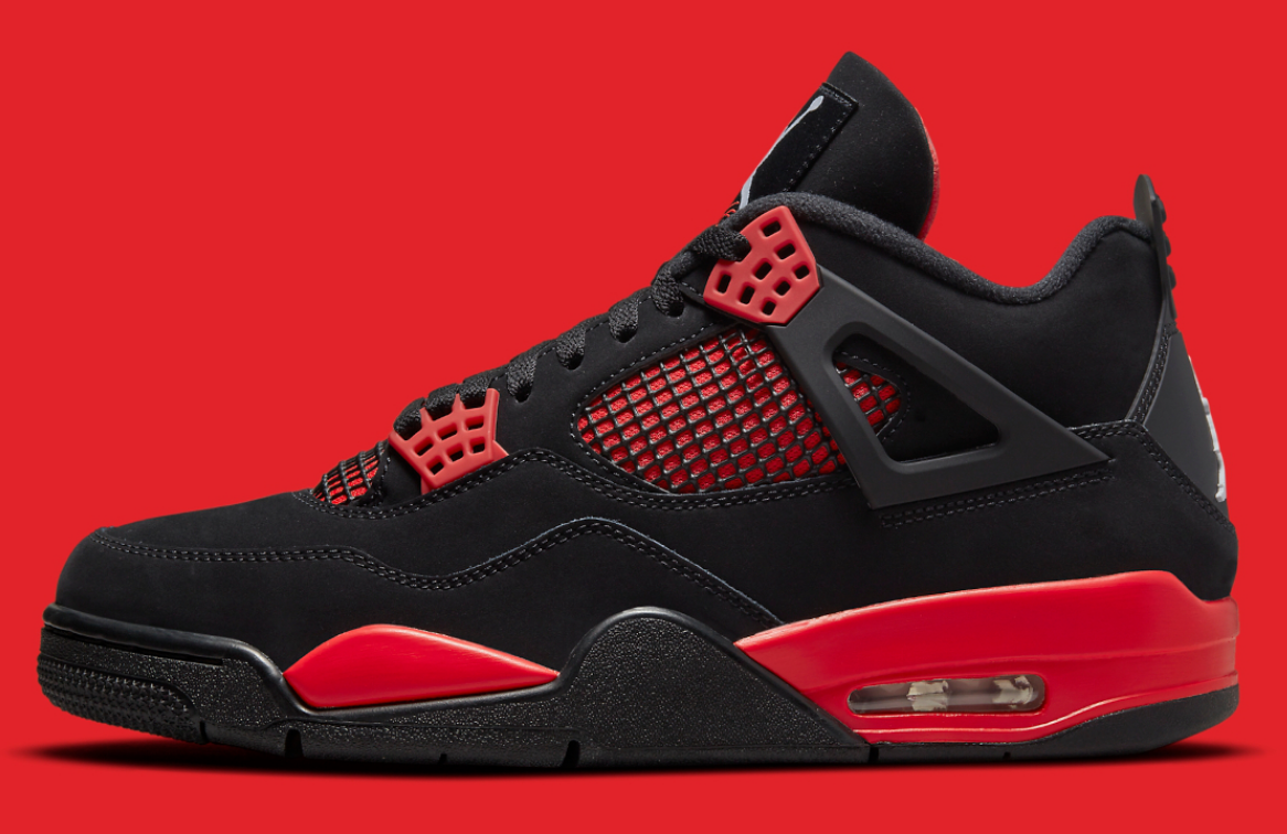 NEW Nike Air Jordan 4 IV Red Thunder Black Crimson Red 100 NEW Nike Air Jordan 4 IV Red Thunder Black Crimson Red 100