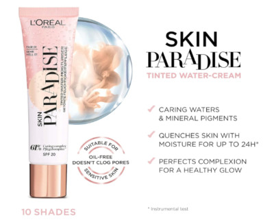 L'Oreal Skin Paradise getönte Wassercreme LSF 20 - Farbton wählbar